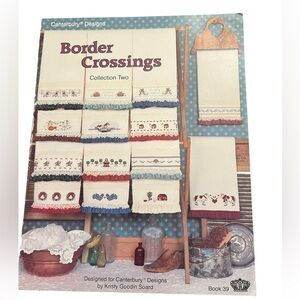 Rare 1980‎ VTG Border Crossings Collection Two Canterbury Designs Cross Stitch